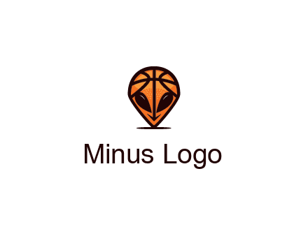 alien with a basketball head logo