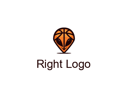 alien with a basketball head logo