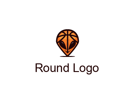 alien with a basketball head logo