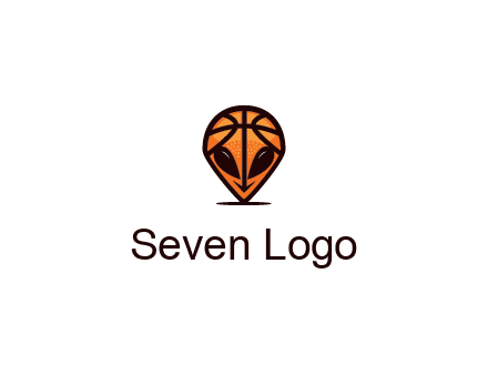 alien with a basketball head logo