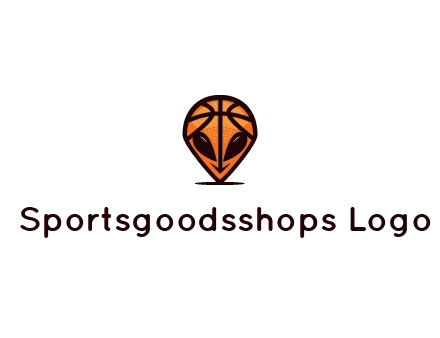 alien with a basketball head logo