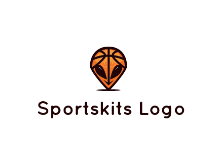 alien with a basketball head logo