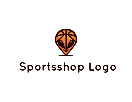 alien with a basketball head logo