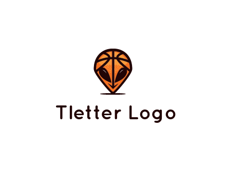 alien with a basketball head logo