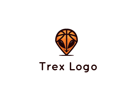 alien with a basketball head logo