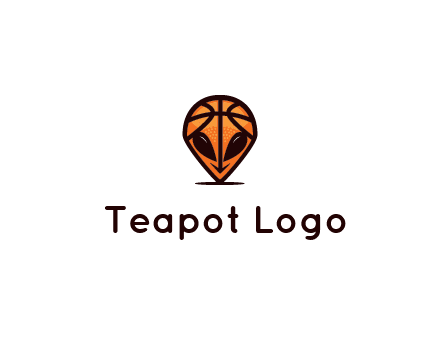 alien with a basketball head logo