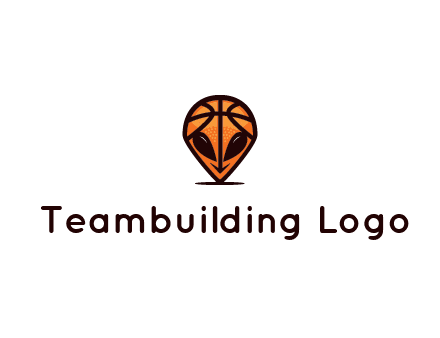 alien with a basketball head logo