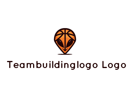 alien with a basketball head logo