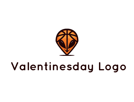 alien with a basketball head logo