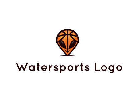 alien with a basketball head logo