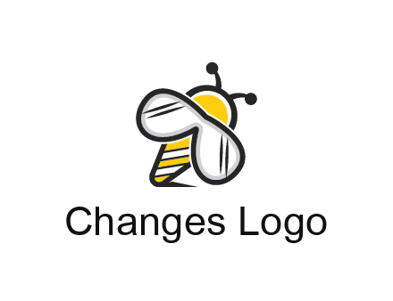 honeybee logo with glasses as wings
