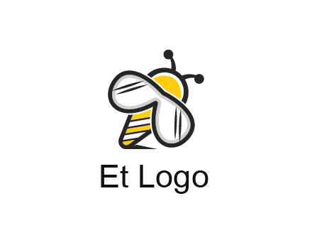 honeybee logo with glasses as wings
