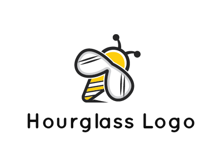 honeybee logo with glasses as wings