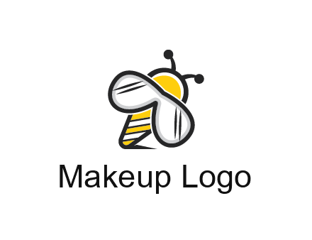 honeybee logo with glasses as wings