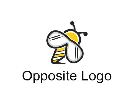honeybee logo with glasses as wings