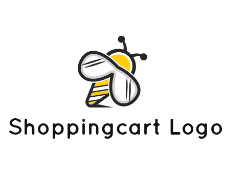 honeybee logo with glasses as wings