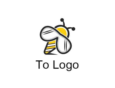 honeybee logo with glasses as wings