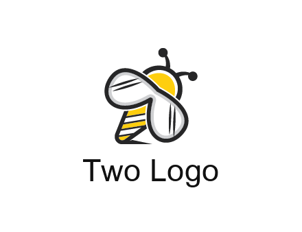 honeybee logo with glasses as wings