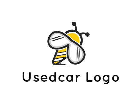 honeybee logo with glasses as wings