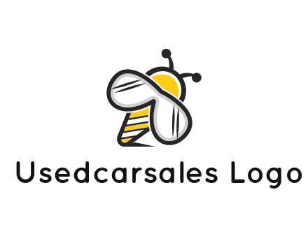 honeybee logo with glasses as wings