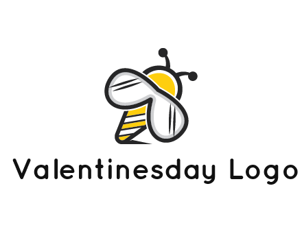 honeybee logo with glasses as wings