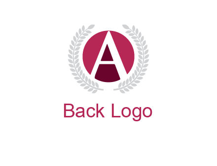letter A inside circle with laurel wreath logo