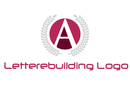letter A inside circle with laurel wreath logo