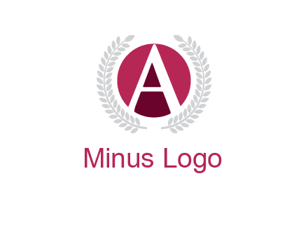 letter A inside circle with laurel wreath logo
