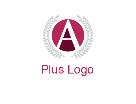 letter A inside circle with laurel wreath logo