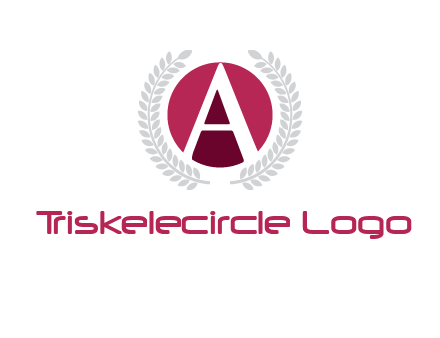 letter A inside circle with laurel wreath logo