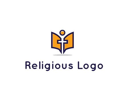 spirituality logo with Christian religious symbols like the Bible and cross
