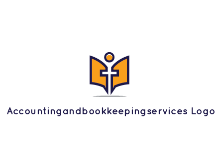 spirituality logo with Christian religious symbols like the Bible and cross