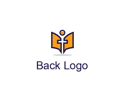 spirituality logo with Christian religious symbols like the Bible and cross