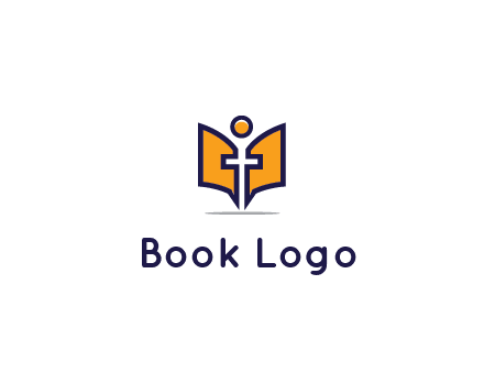 spirituality logo with Christian religious symbols like the Bible and cross