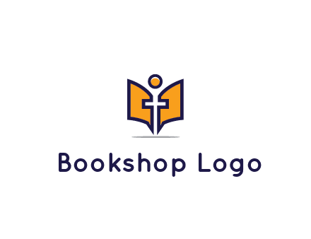 spirituality logo with Christian religious symbols like the Bible and cross