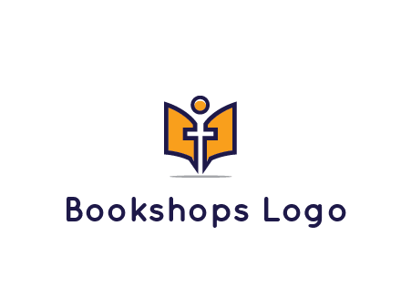 spirituality logo with Christian religious symbols like the Bible and cross