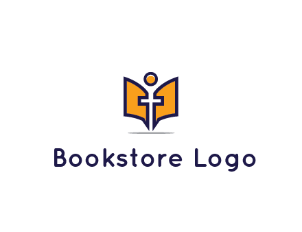 spirituality logo with Christian religious symbols like the Bible and cross