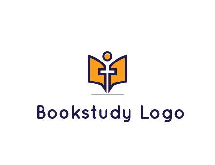 spirituality logo with Christian religious symbols like the Bible and cross