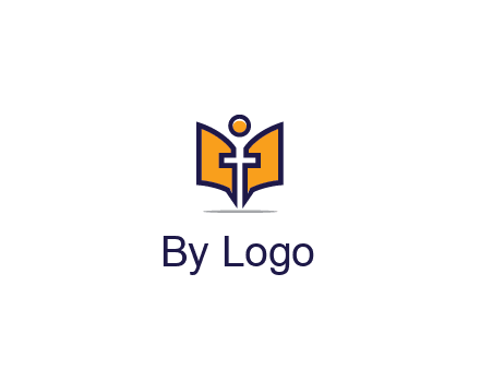 spirituality logo with Christian religious symbols like the Bible and cross
