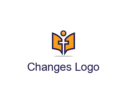 spirituality logo with Christian religious symbols like the Bible and cross