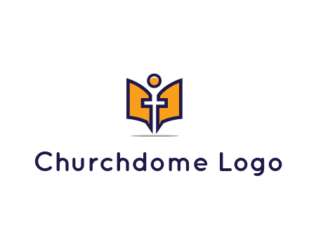 spirituality logo with Christian religious symbols like the Bible and cross