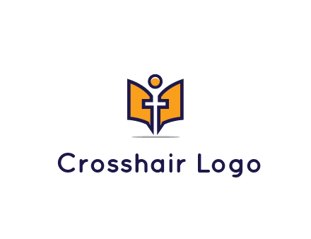 spirituality logo with Christian religious symbols like the Bible and cross