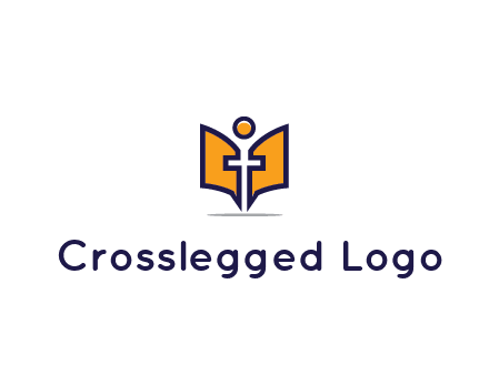 spirituality logo with Christian religious symbols like the Bible and cross