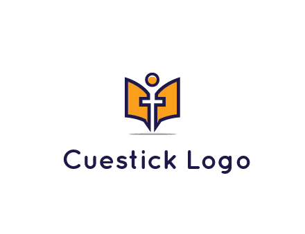 spirituality logo with Christian religious symbols like the Bible and cross