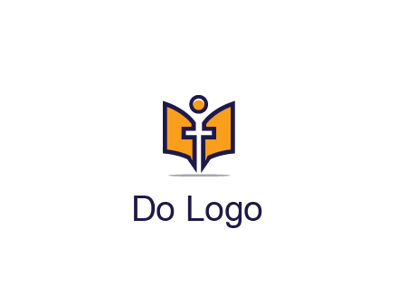 spirituality logo with Christian religious symbols like the Bible and cross