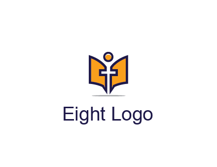 spirituality logo with Christian religious symbols like the Bible and cross