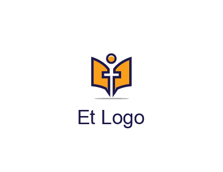 spirituality logo with Christian religious symbols like the Bible and cross