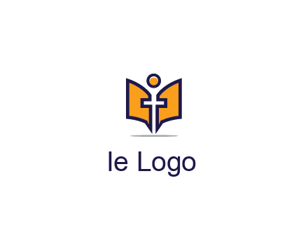 spirituality logo with Christian religious symbols like the Bible and cross