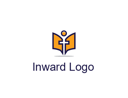 spirituality logo with Christian religious symbols like the Bible and cross