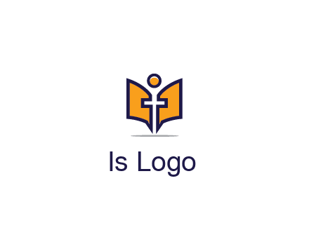 spirituality logo with Christian religious symbols like the Bible and cross